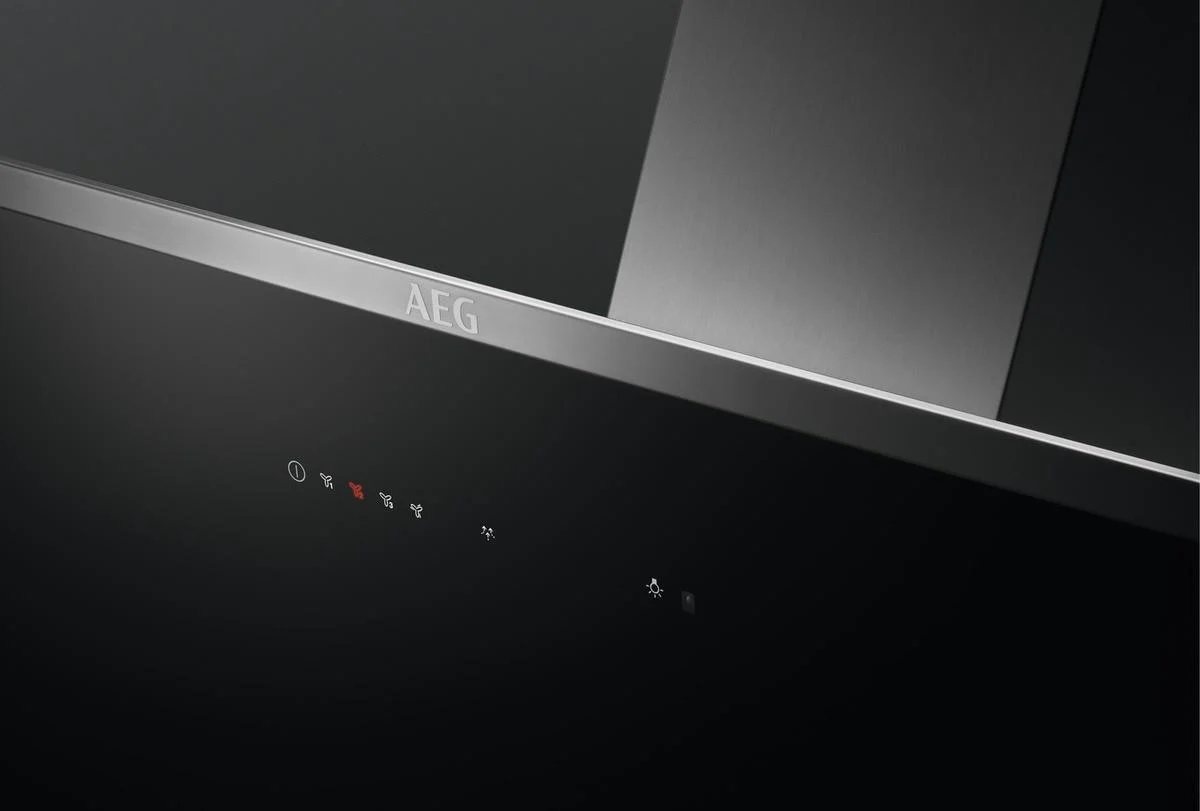 AEG Angled Hood DVE5671HG - Black Glass / Stainless Steel - Image 9