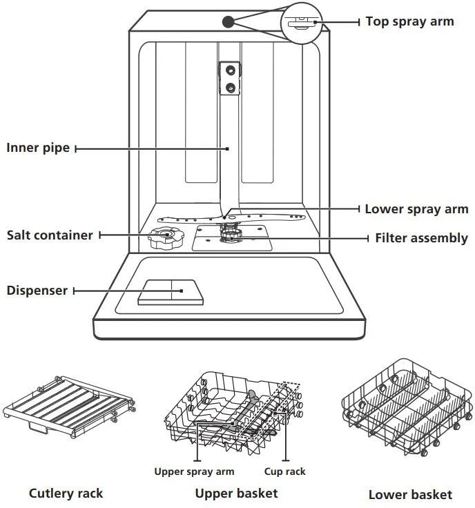 Bertazzoni Built In 60 Cm Dishwasher Fully DW6083PRT - Fully Integrated - Image 4