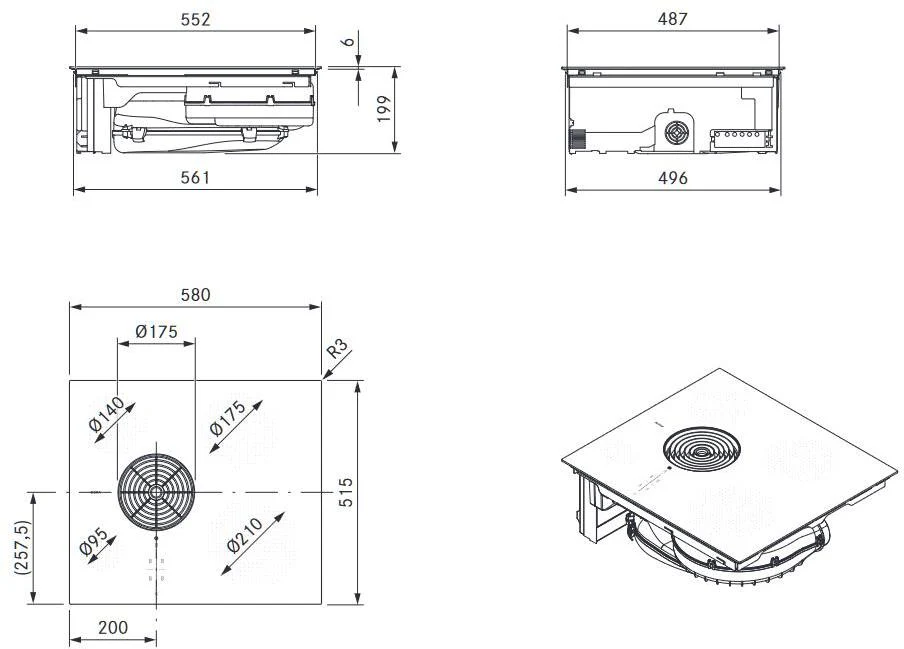 Bora Venting Hob PURSA - Black - Image 4