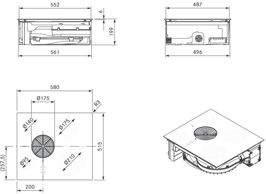 Bora Venting Hob PURSU - Black - Image 4