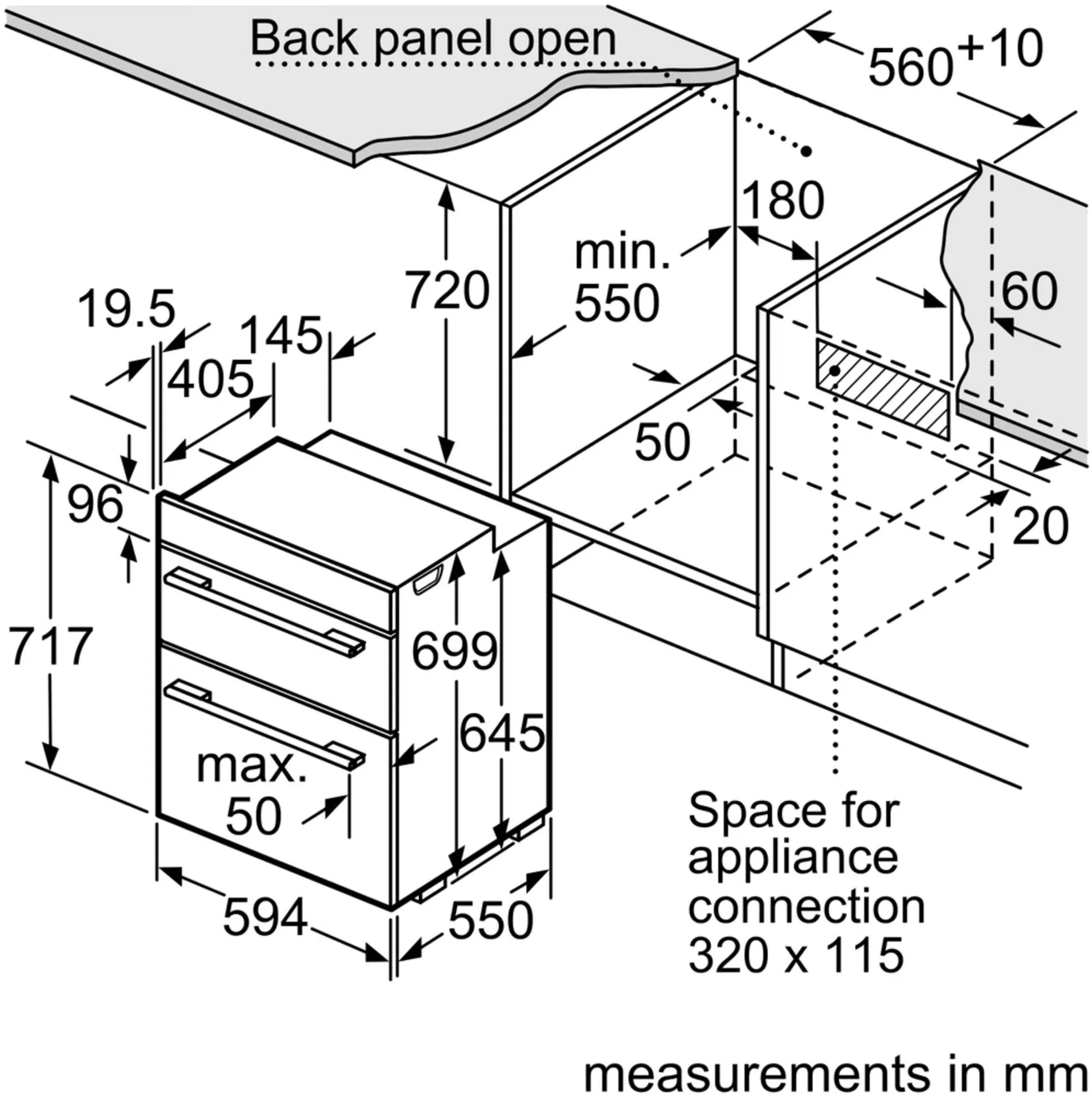 Bosch Double B/U Oven Electric NBS533BB0B - Black - Image 7