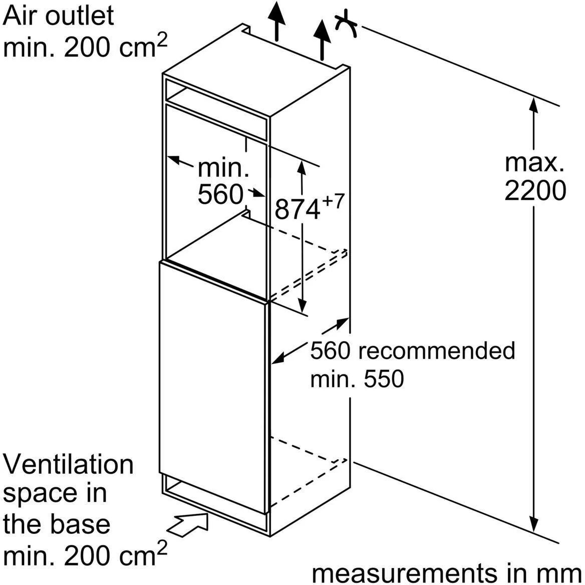 Bosch Built In Upright Freezer Low Frost GIV21AFE0 - Fully Integrated - Image 6