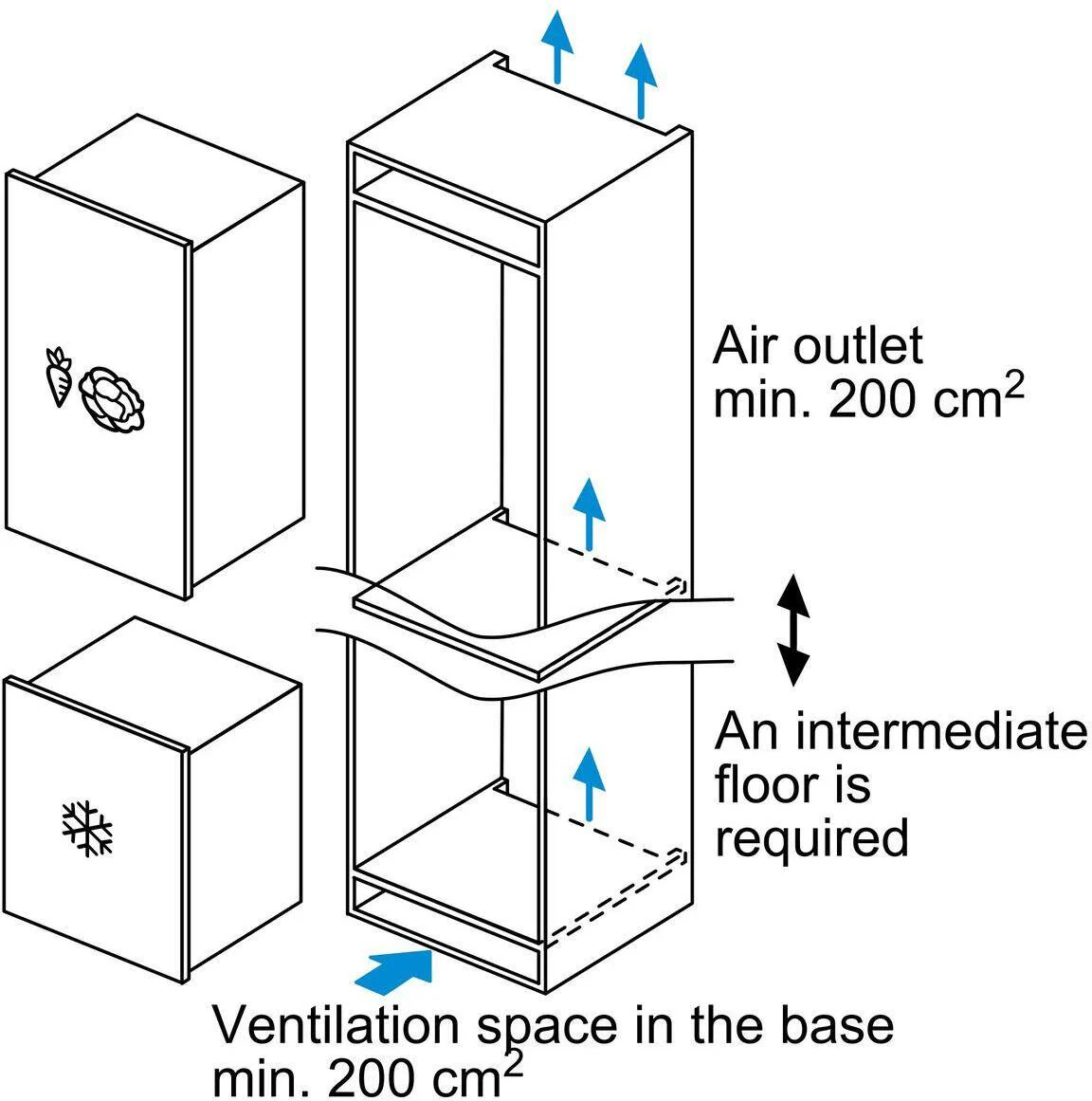 Bosch Built In Upright Freezer Low Frost GIV21AFE0 - Fully Integrated - Image 8