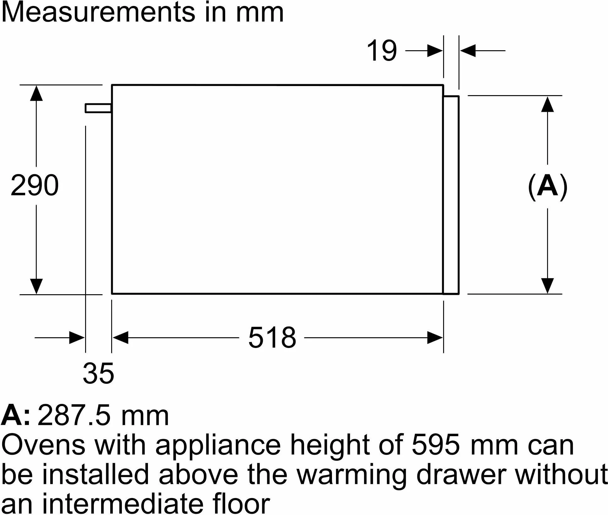 Bosch Warming Drawer BID7101B1B - Black - Image 7