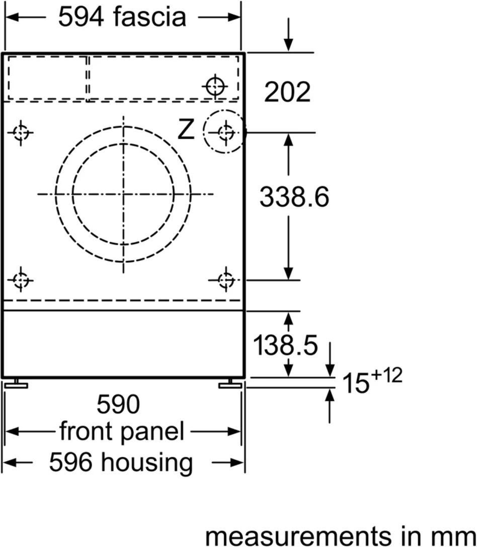 Bosch Built In Washing Machine Fully WIW28302GB - Fully Integrated - Image 7