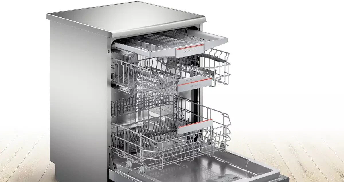 Bosch Freestanding 60 Cm Dishwasher SMS6TCI00E - Silver Inox - Image 3