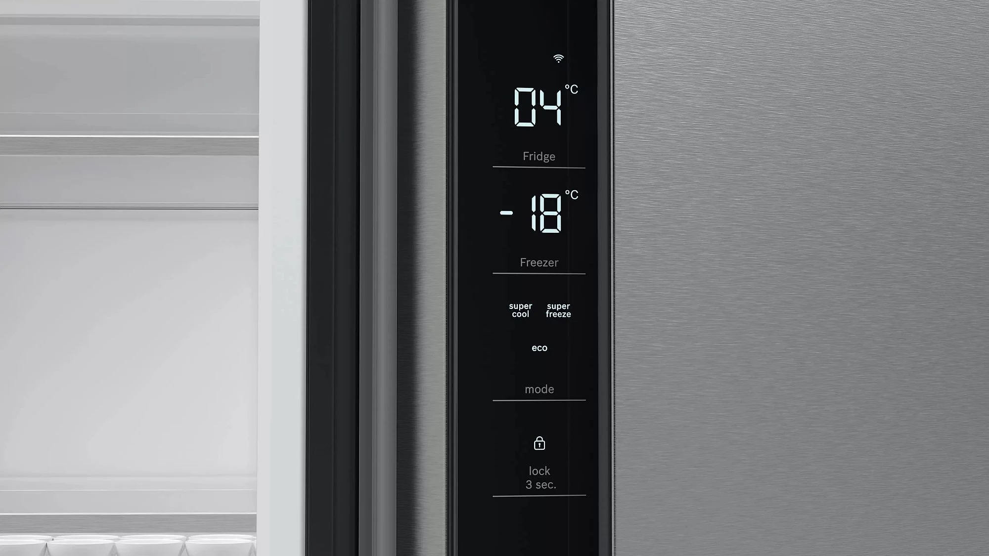 Bosch Freestanding American Style Refrigeration KFN96APEAG - Metallic Silver Doors - Image 2