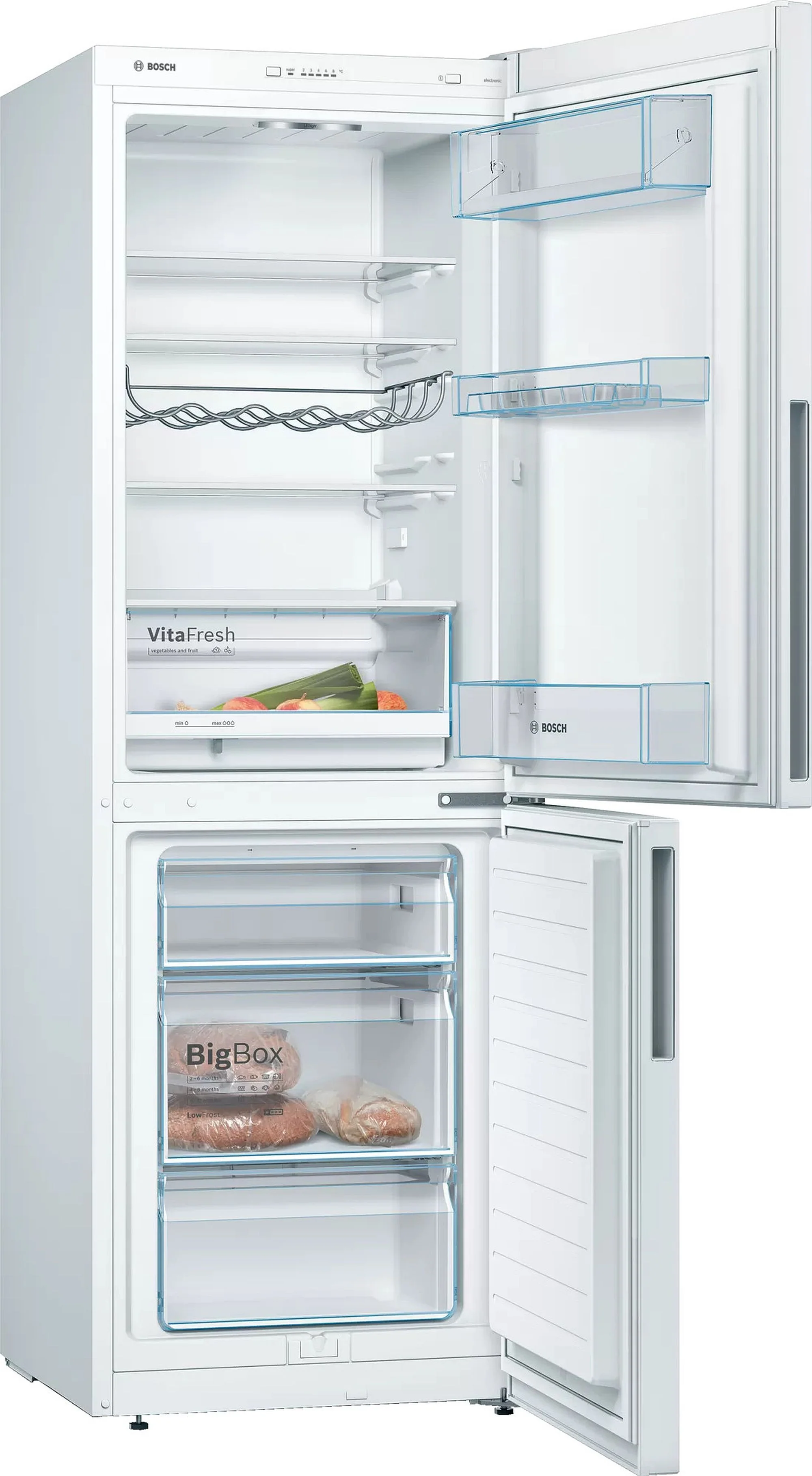 Bosch Freestanding Fridge Freezer Low Frost KGV336WEAG - White - Image 4