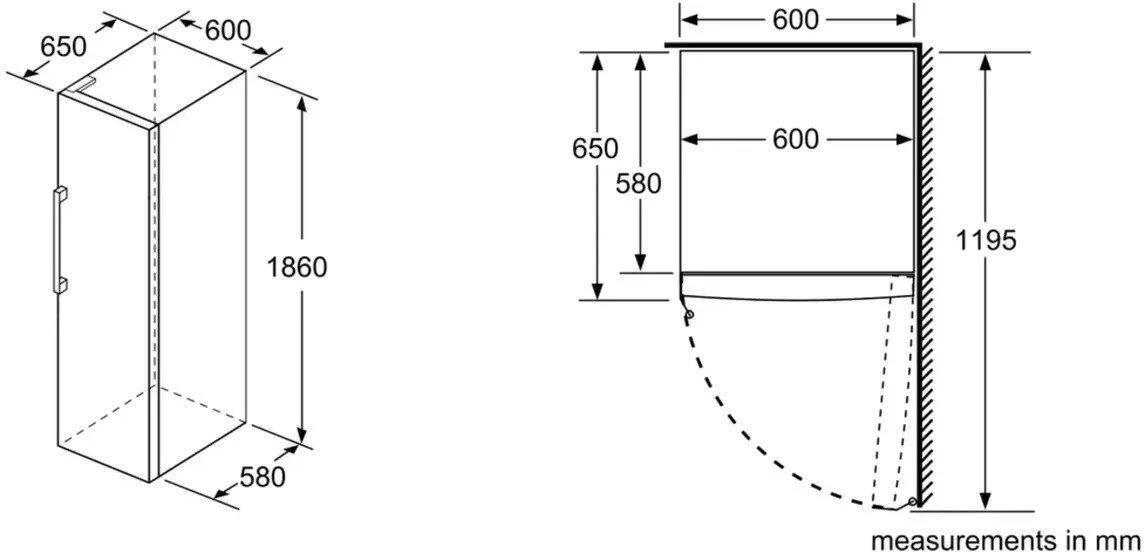 Bosch Freestanding Upright Freezer Frost Free GSN33VWEPG - White - Image 6