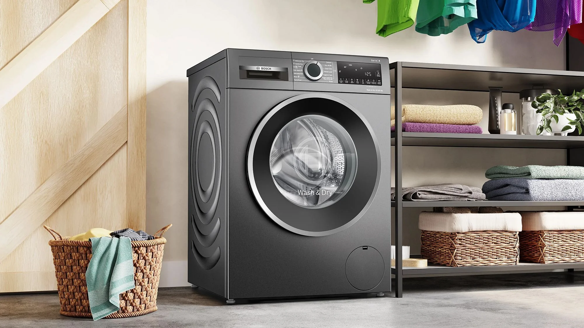 Bosch Freestanding Washer Dryer WNG254R1GB - Graphite - Image 4