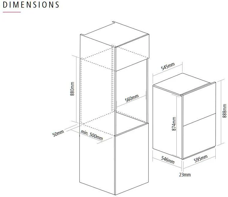 Caple Double B/I Oven Electric C3371BG - Black Glass - Image 3