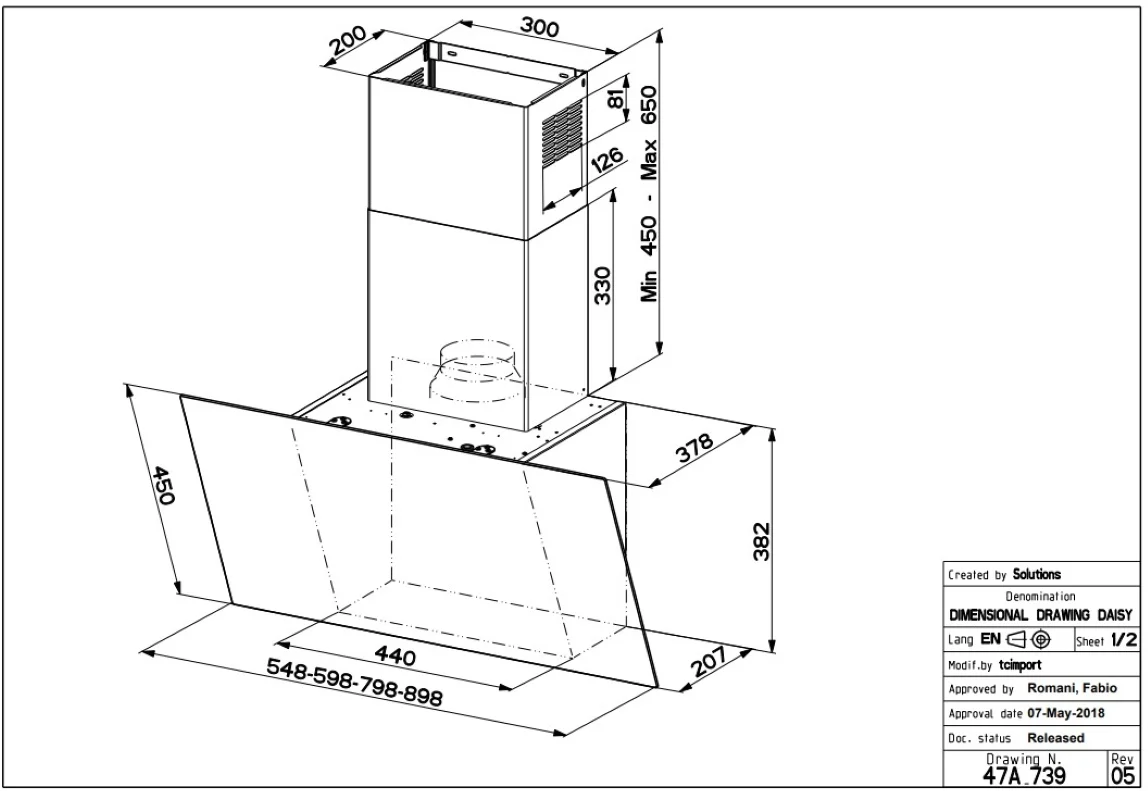 Faber Angled Hood DAISY-B-EG6-A80 - Various Colours - Image 8