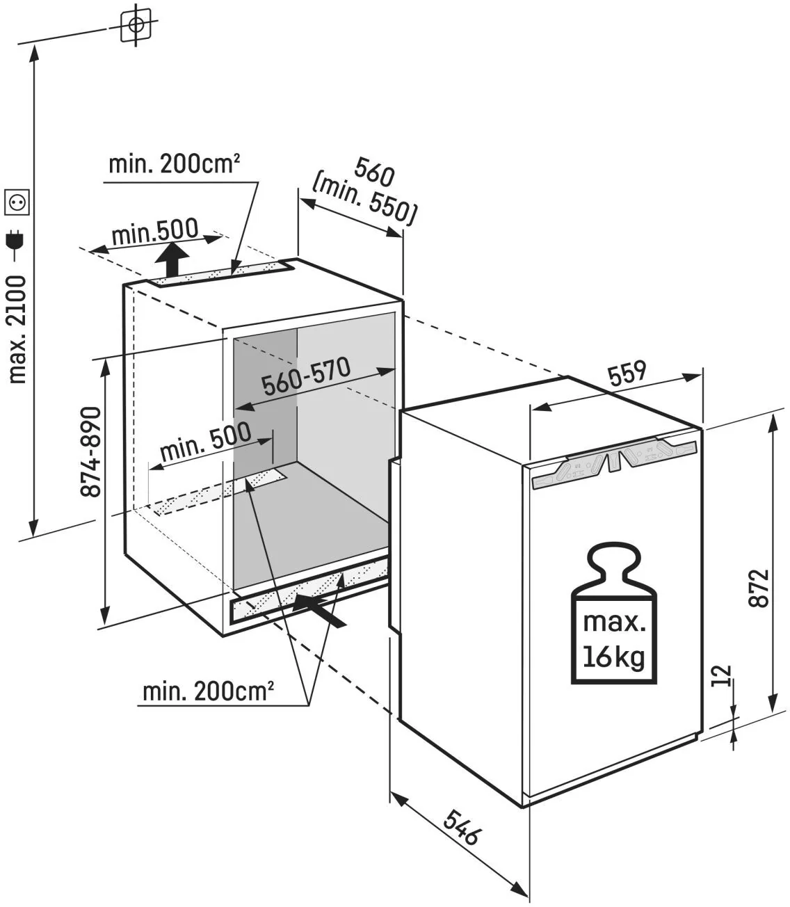 Liebherr Built In Fridge Icebox IRC3921 - Fully Integrated - Image 3