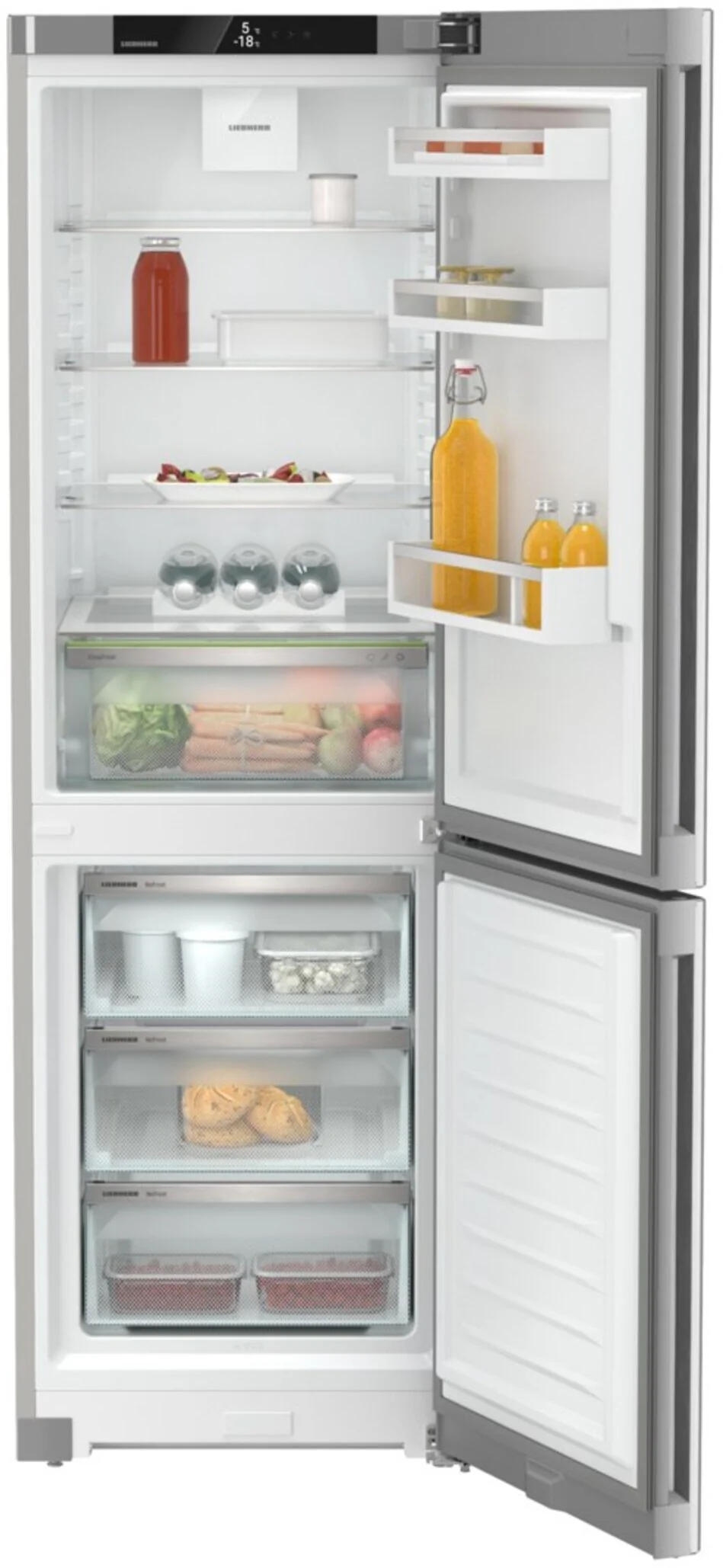 Liebherr Freestanding Fridge Freezer Frost Free CNSFD5203 - Silver - Image 3