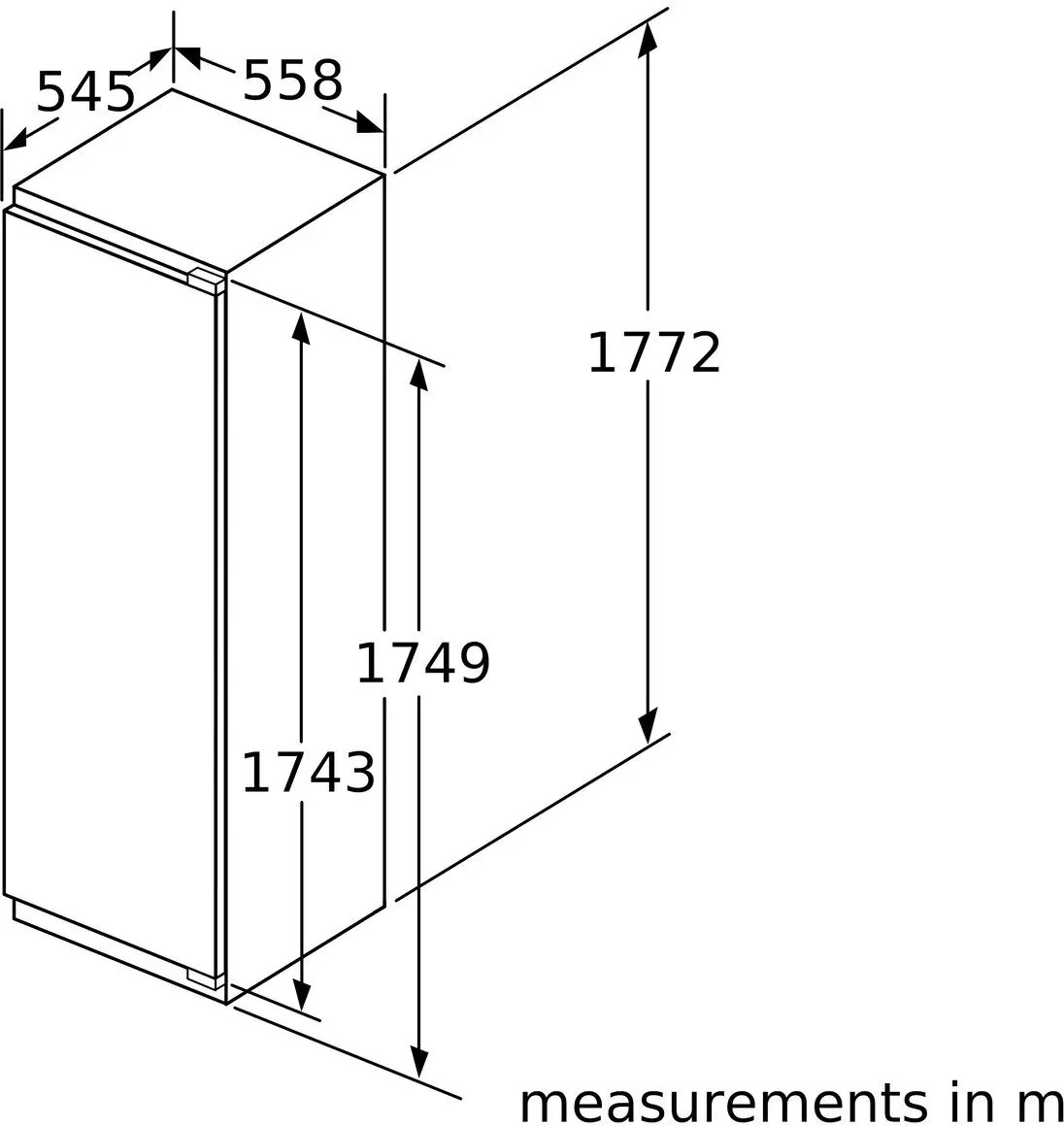 NEFF Built In Larder Fridge KI8815OD0 - Fully Integrated - Image 7