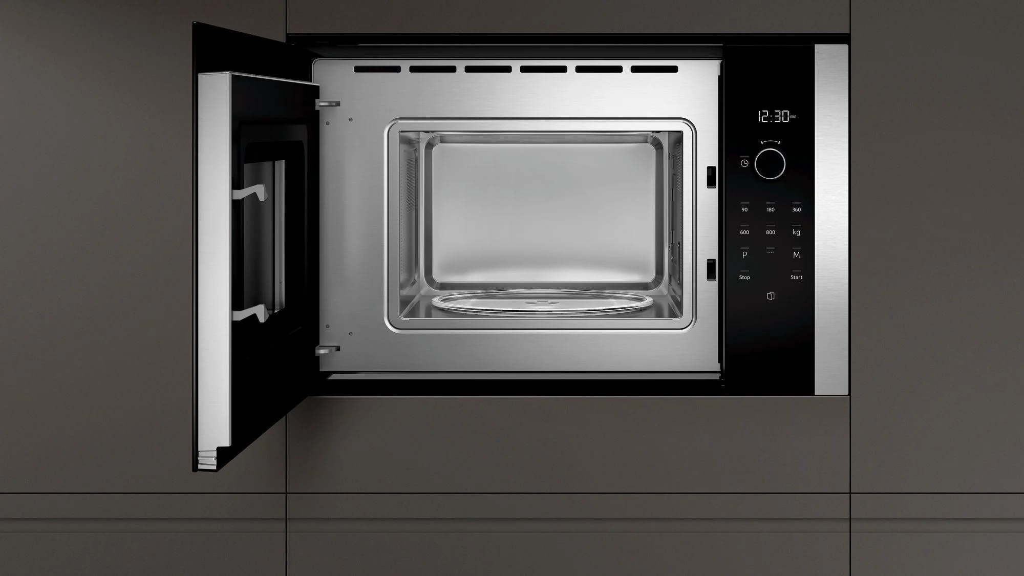 NEFF Microwave HLAWD23N0B - Stainless Steel / Black - Image 2