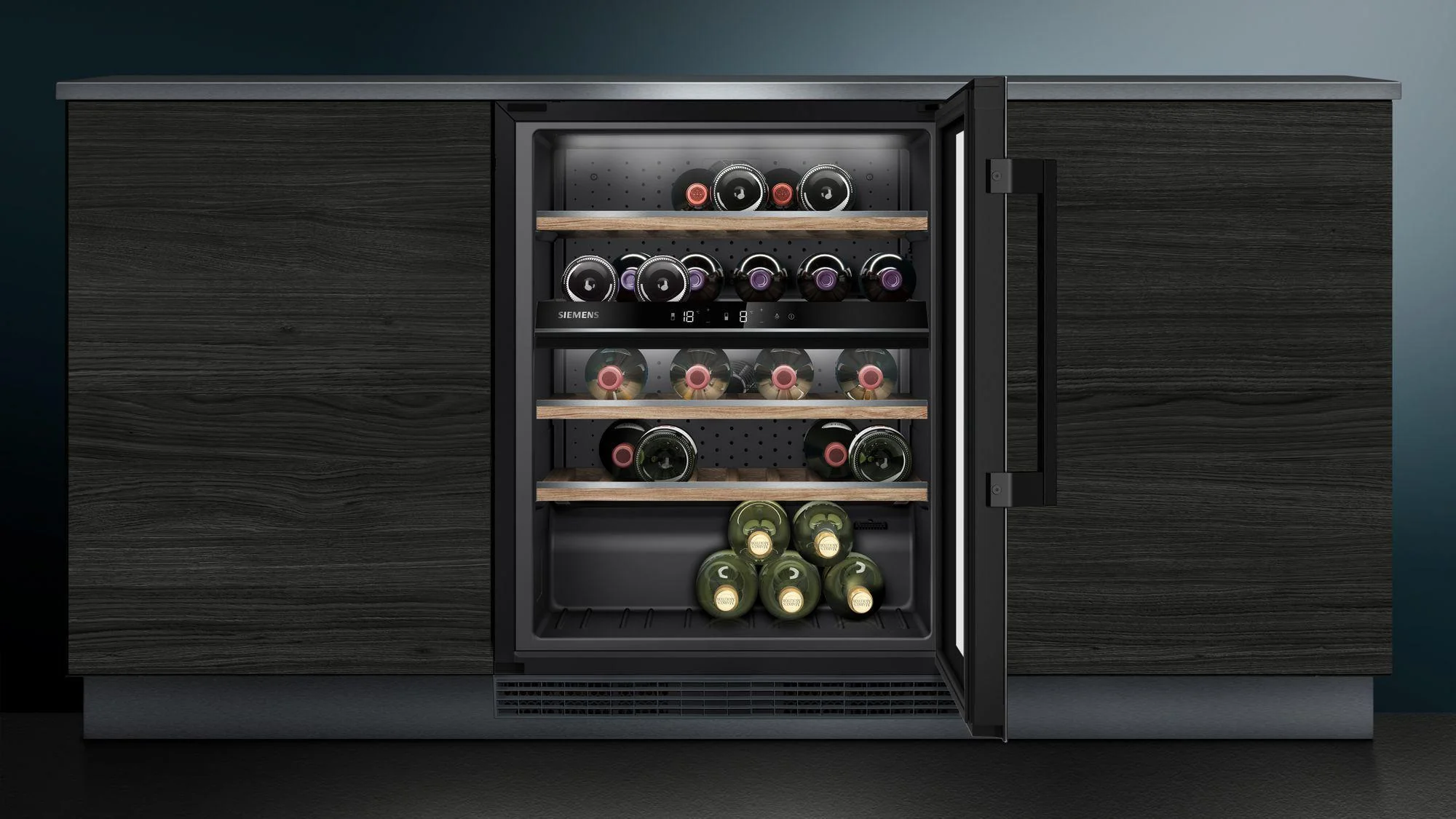 Siemens Built In Wine Cooler KU21WAHG0G - Black - Image 3