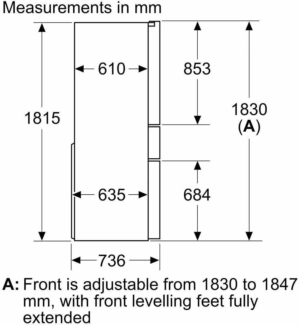 Siemens Freestanding American Style Refrigeration KF96RSBEA - Black Glass Doors - Image 8