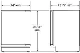 Sub-Zero Built In Larder Fridge ICBDEU2450R-L - Integrated - Image 9